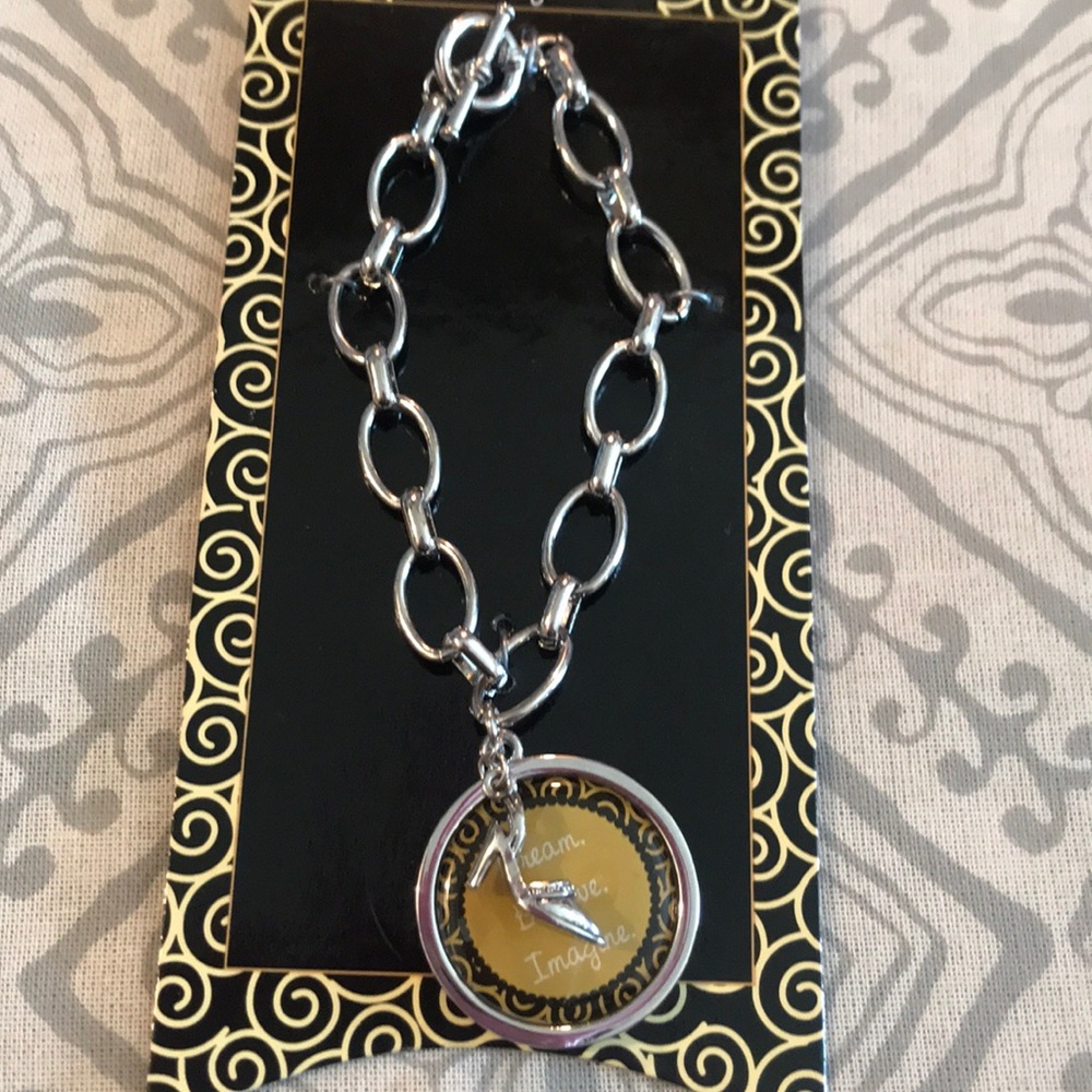 Imagine Say It High Heel Shoe Charm Bracelet